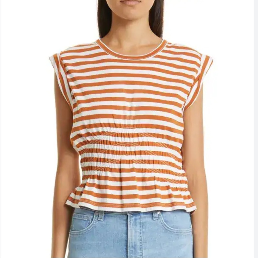 Veronica Beard Buchanan Striped Sleeveless Tee